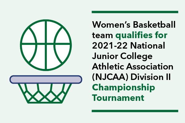  Women's Basketball team qualifies for 2021-22 National Junior College Athletic Association (NJCAA) Division II Championship Tournament