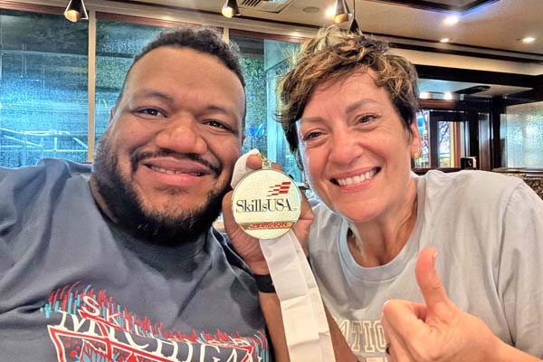 Aaron Brown and Chef Athena Bolger 