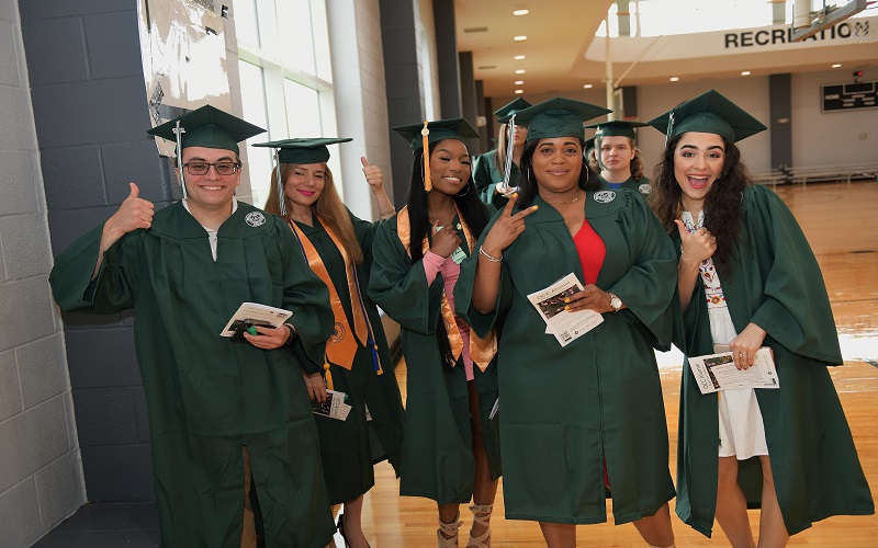 Students at Commencement