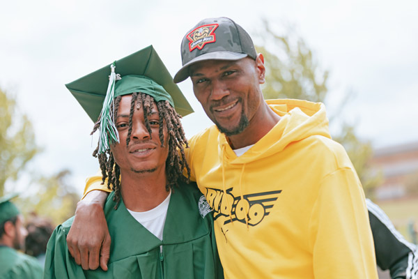 Commencement Graduate and Father 