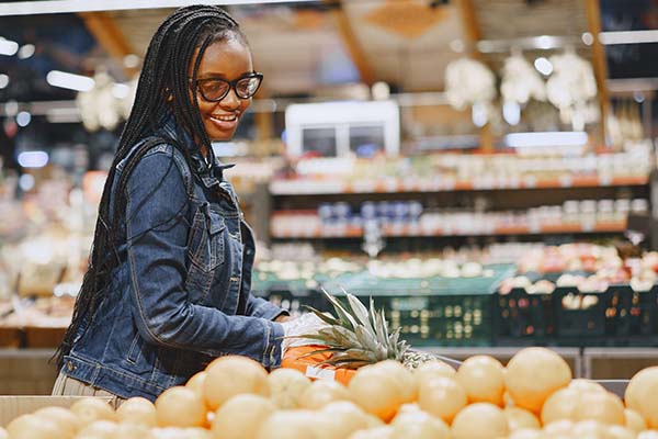 Photo of woman shopping for groceries 