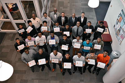 Graduates of the Man Up Program, 2018.