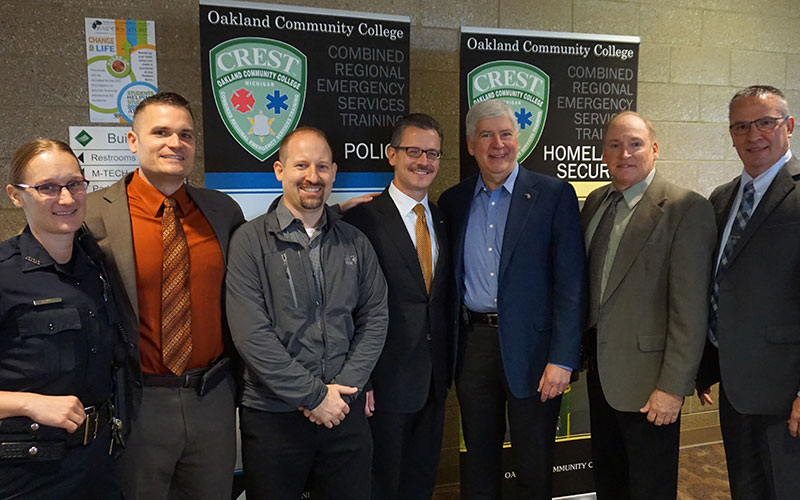 OCC's Public Safety Staff and Governor Snyder at the Trends in Terrorism Conference.