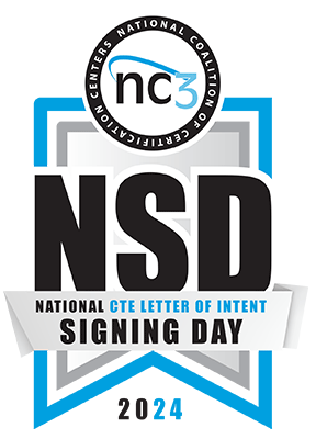 Logo for Centers National Coalition of Certification (n c 3). National C T E Letter of Intent Signing Day 2024