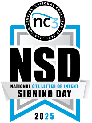 Logo for Centers National Coalition of Certification (n c 3). National C T E Letter of Intent Signing Day 2025
